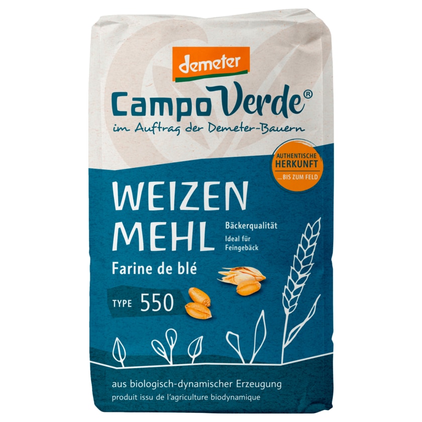 Campo Verde Bio demeter Weizenmehl Type 550 1kg